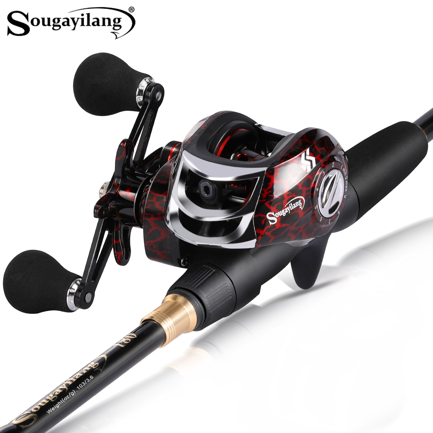 Spincast Reel - Комбинированная телескопическая легкая карбоновая удочка Sougayilang